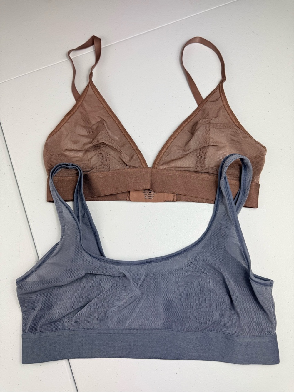 NEGATIVE underwear Women’s Wireless Bralette - Brown & Slate